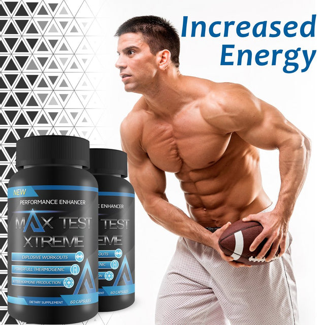 Max Test Xtreme - Performance Enhancer- Explosive Workouts - Powerful Thermogenic - Increase Natural Test Levels