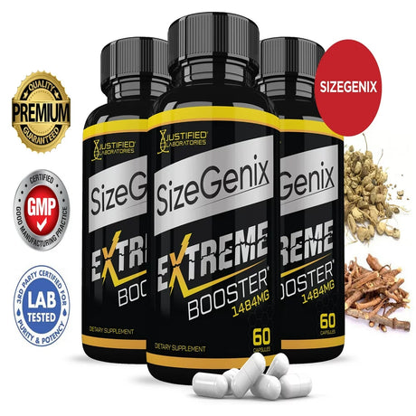 (3 Pack) Sizegenix Men’S Health Supplement 1484Mg 180 Capsules