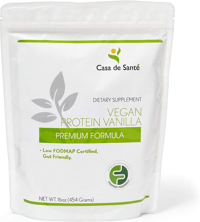 Low FODMAP Elemental Vegan Protein Powder IBS & SIBO| Gut Health, Gluten Dairy Soy Sugar & Grain Free| Low Carb No Seed Oil + Superfoods Spirulina, Dulse & Kelp, All Natural Vanilla