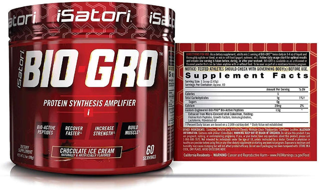 Isatori Bio-Gro Chocolate Ice Cream (60 Servings) & Bio-Active Whey Protein Powder Chocolate Sensation (30 Servings)