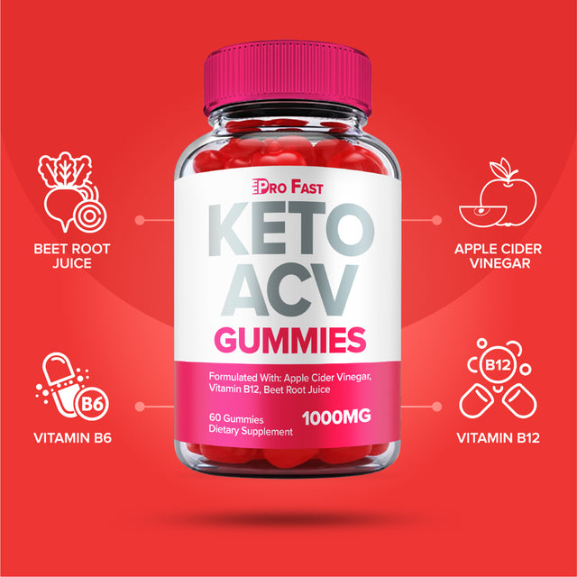 PRO FAST KETO ACV Gummies Apple Cider Vinegar 60 Gummies