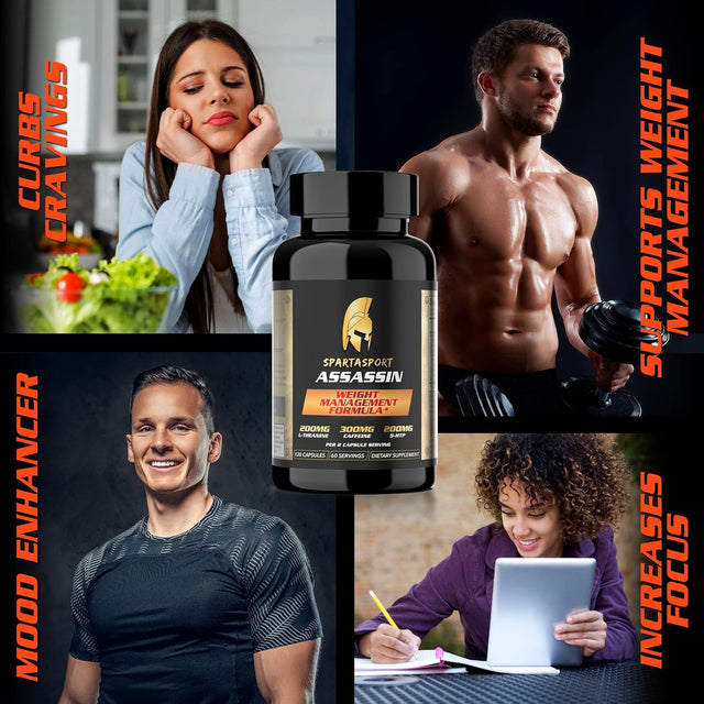 Assassin Weight Management Formula - Weight Loss Pills for Women Men - Thermogenic - Focus - Increase Energy - Weight Loss Supplement - 120 Veggie Capsules