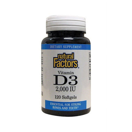 Natural Factors Vitamin D3 2,000 Iu 120 Sgels