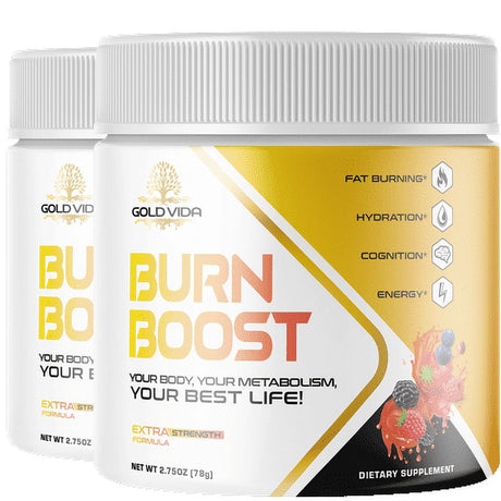 (2 Pack) Gold Vida Burn Boost Powder - Dietary Supplement for Weight Loss Management & Metabolism - Appetite Suppressant