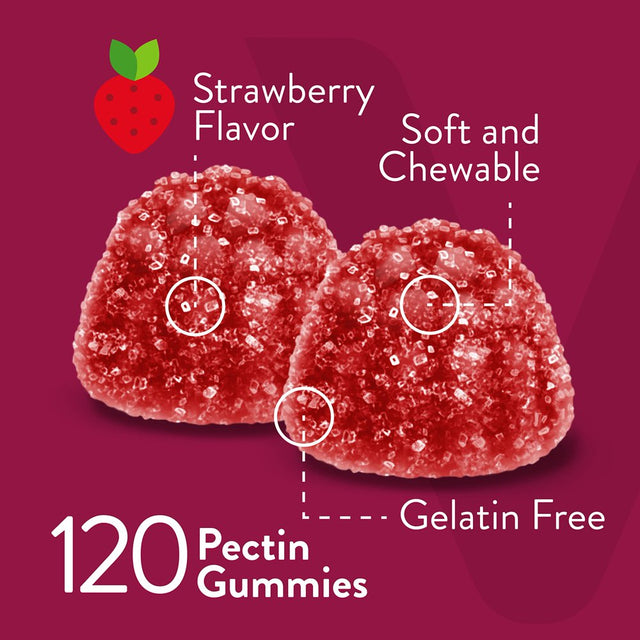 Vitamin B Complex Gummies - Vitamin C - Vitamin B6 - Vitamin B12 - Niacinamide - Folic Acid - Biotin and Calcium - Supports Energy Metabolism and Nerve System Support, Chewable Gummy Chews, Strawberry