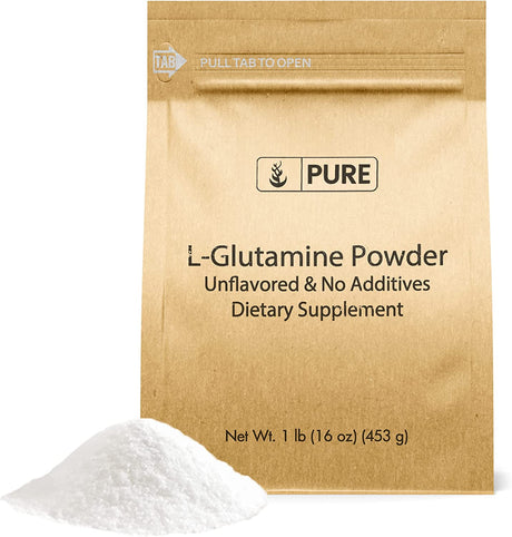 Pure Original Ingredients L-Glutamine (1Lb) Alpha-Amino Acid Supplement Powder, Lab-Verified