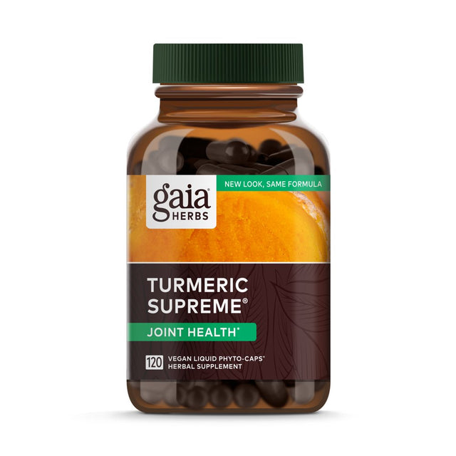 Gaia Herbs Turmeric Supreme Joint Health - 120 Liquid Phyto-Caps (30-Day Supply)