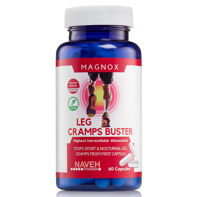 MAGNOX Leg Cramps Buster Magnesium Supplements for Muscle Ache High Absorption 380 Mg 60 Capsules