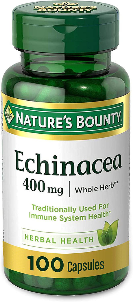 Echinacea by Nature'S Bounty, Herbal Supplement, Supports Immune Health, 400Mg, 100 Capsules