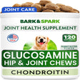 Glucosamine Chondroitin Dog Hip & Joint Supplement - Joint Pain Relief - Hip & Joint Chews for Dogs - Joint Support Large Breed - Senior Doggie Vitamin Pills Joint Health - (120 Treats - Peanut Butte)