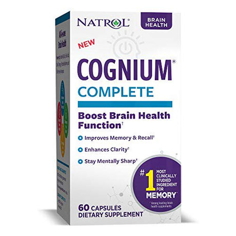 Natrol Cognium Complete, Brain Health, 100 Mg Capsules, 60 Count