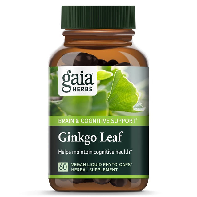 Gaia Herbs Single Herbs Ginkgo Leaf -- 60 Vegan Liquid Phyto-Caps