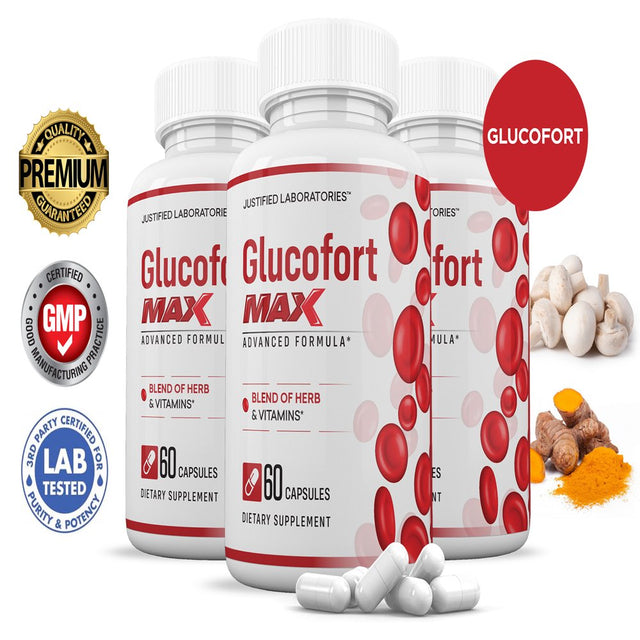 (3 Pack) Glucofort Max Advanced Formula 1295MG 180 Capsules