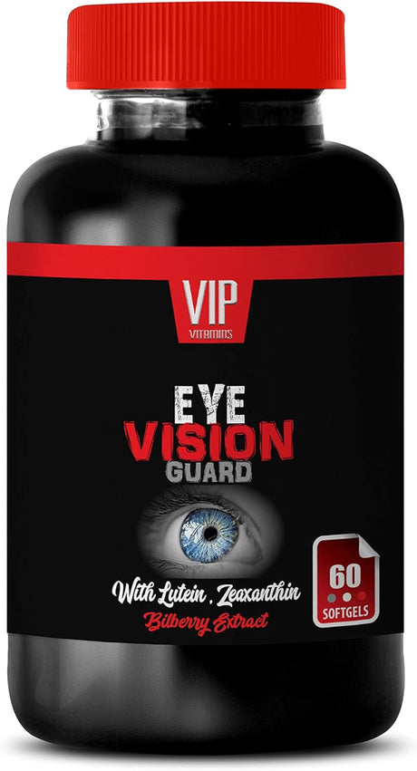 Eye Supplements for Adults Natural - Eye Vision Guard - Lutein for Eyes, Lutein and Zeaxanthin Supplements, Eye Vitamins, Eye Vision Supplements, Bilberry Supplement for Eyes, 1 Bottle 60 Softgels