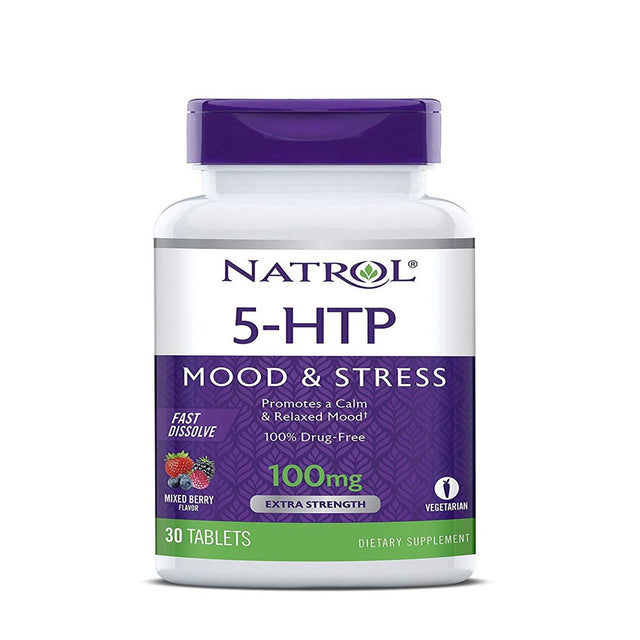 Natrol 5-Htp Fast Dissolve Wild Berry - 100 Mg - 30 Tablets