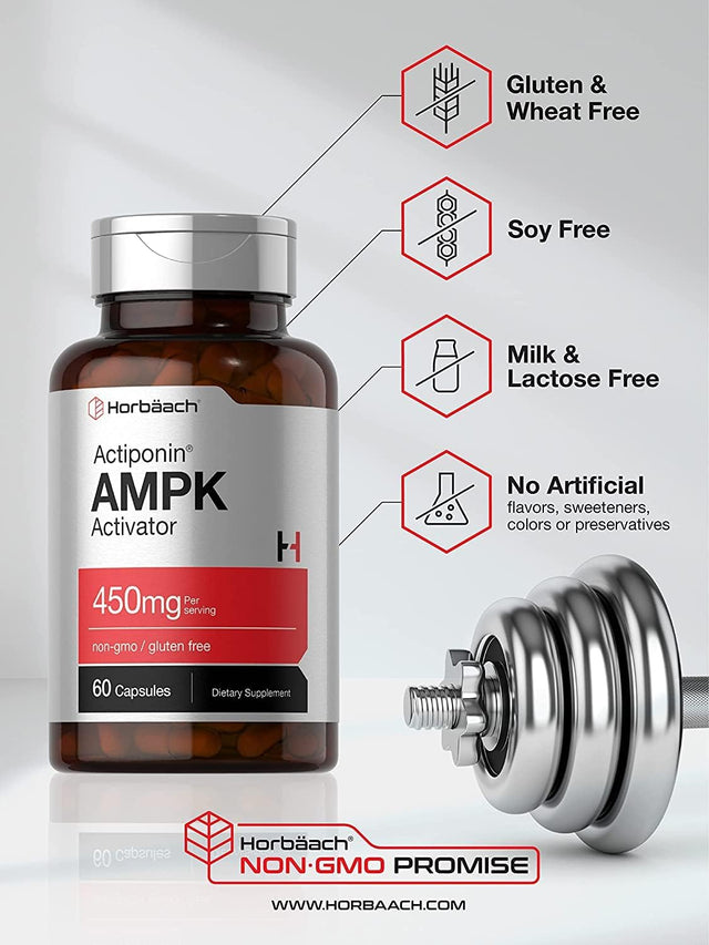 AMPK Metabolic Activator 450 Mg | 60 Capsules | Non-Gmo, Gluten Free | Jiaogulan Gynostemma | Horbaach