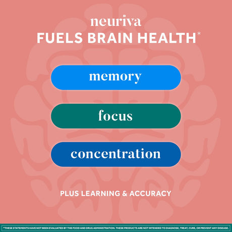 NEURIVA Original Brain Supplement for Memory, Focus & Concentration + Learning & Accuracy with Clinically Tested Nootropics Phosphatidylserine and Neurofactor, Caffeine Free, 50Ct Strawberry Gummies