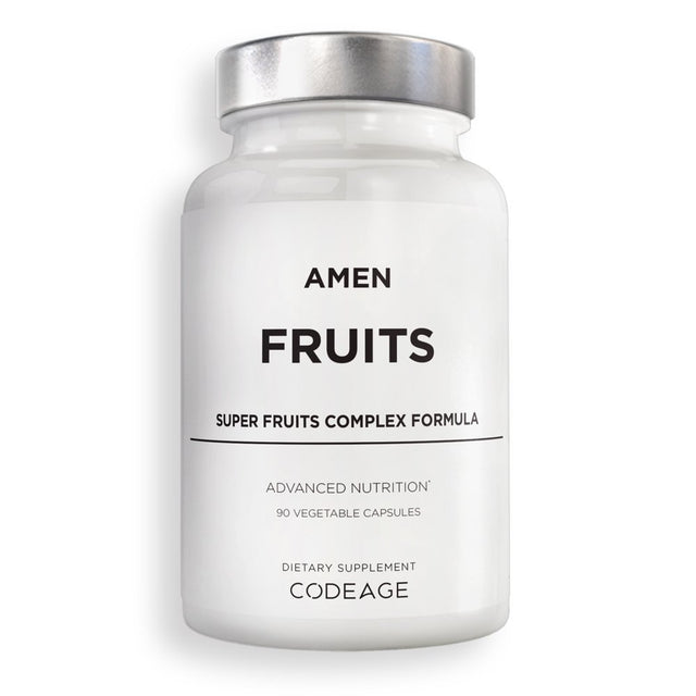 Amen Fruits, Daily Fruits Vitamins Supplements, Raw Whole Fruits Multivitamin Capsules, Vegan, 90 Ct