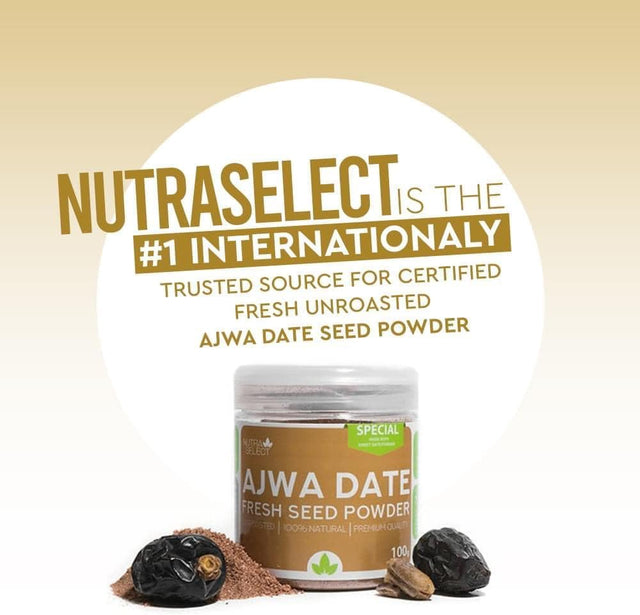 Ajwa Date Seed Powder – Unroasted – 100G – All Natural Nutrition Powder – (Vegan/Non-Gmo/Gluten Free) Proudly Canadian Product