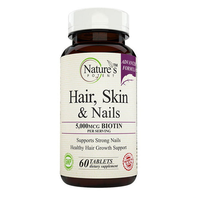 Nature'S Potent™- Hair, Skin & Nails, Vitamins for Hair Growth