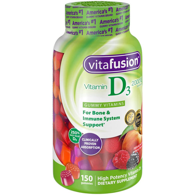 Vitafusion Vitamin D3 Gummy Vitamins, Assorted Flavors 2 Pack