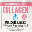 Nutrition Works 6.35 Oz Collagen 1 & 3 Hair Skin Nails Vanilla Flavor Supplement