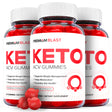 (3 Pack) Premium Blast Keto ACV Gummies - Supplement for Weight Loss - Energy & Focus Boosting Dietary Supplements for Weight Management & Metabolism - Fat Burn - 180 Gummies