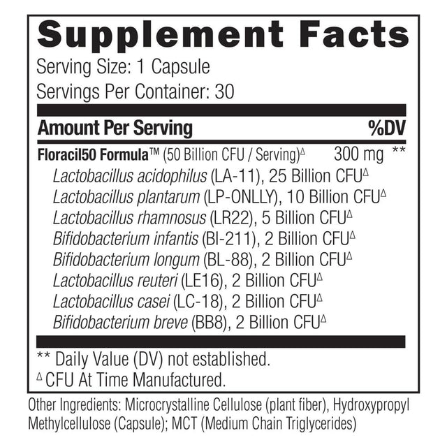 UMZU: Floracil50 - Probiotic with Lactobacillus Rhamnosus and Reuteri