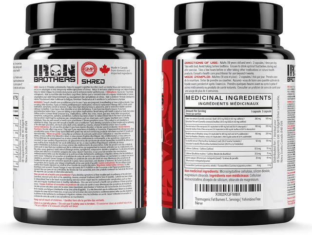 Shred for Men & Women | Strong Appetite Suppressant for Weight Loss Management | Supports Cognitive Function Promotes Endurance Increases Energy - Fat Burner