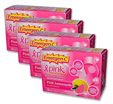 Emergen-C Vitamin C Packets Pink Lemonade 30 Each