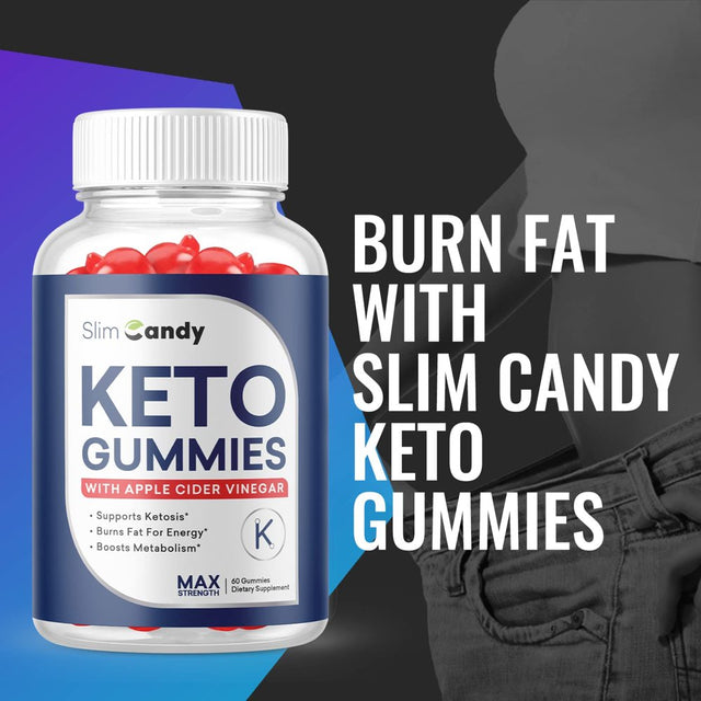 (2 Pack) Slim Candy Keto ACV Gummies - Supplement for Weight Loss - Energy & Focus Boosting Dietary Supplements for Weight Management & Metabolism - Fat Burn - 120 Gummies