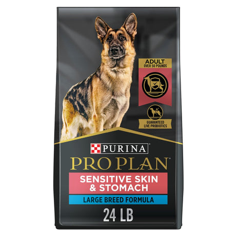 Purina Pro Plan Dry Dog Food for Large Breeds Sensitive Skin & Stomach, Salmon & Rice, 24 Lb Bag