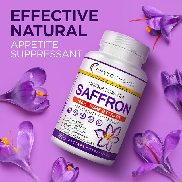 Pure Saffron Extract Natural Appetite Suppressant Supplement for Appetite Control and Healthy Weight Management-Best Hunger Craving Suppressant Saffron Capsules for Weight Loss for Women and Men