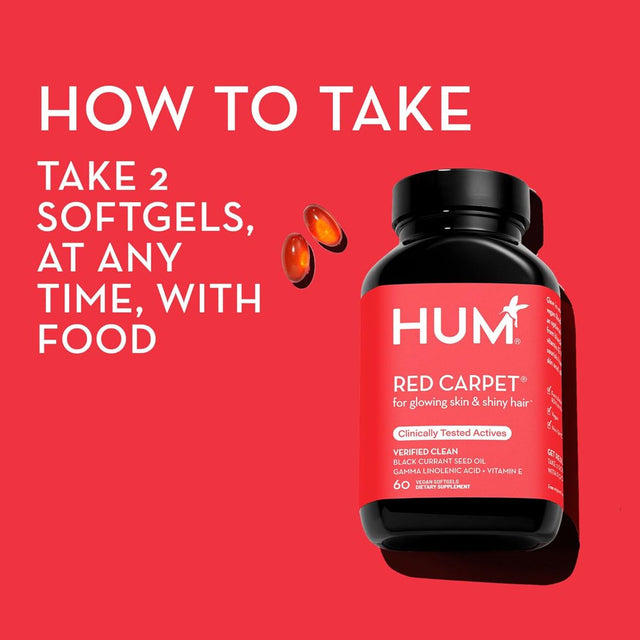 HUM Nutrition Red Carpet Hair and Nails Formula 60 Vegetarian Softgels