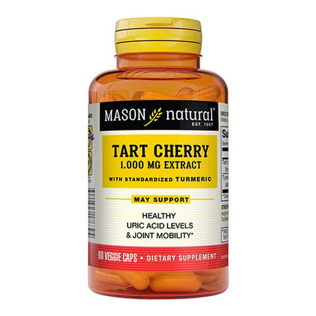 Mason Natural Tart Cherry 100 Mg Extract with Standardized Turmeric Capsules, 60 Ea, 3 Pack