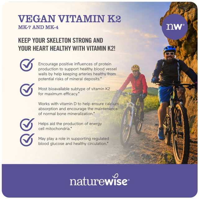 Naturewise Vitamin K2 with Vitamk7®- 90 Softgels