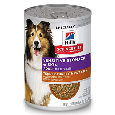 Hill S Science Diet Wet Dog Food, Adult,Sensitive Stomach;Skin 12-Pack Cans