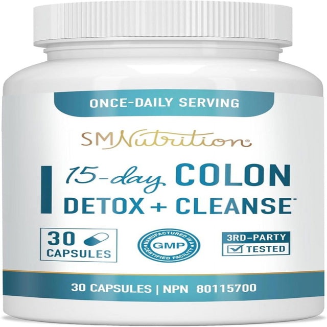 Smnutrition Colon Cleanse & Detox | 15 Day- Digestive System Detox and Weight Loss | 30 Ct