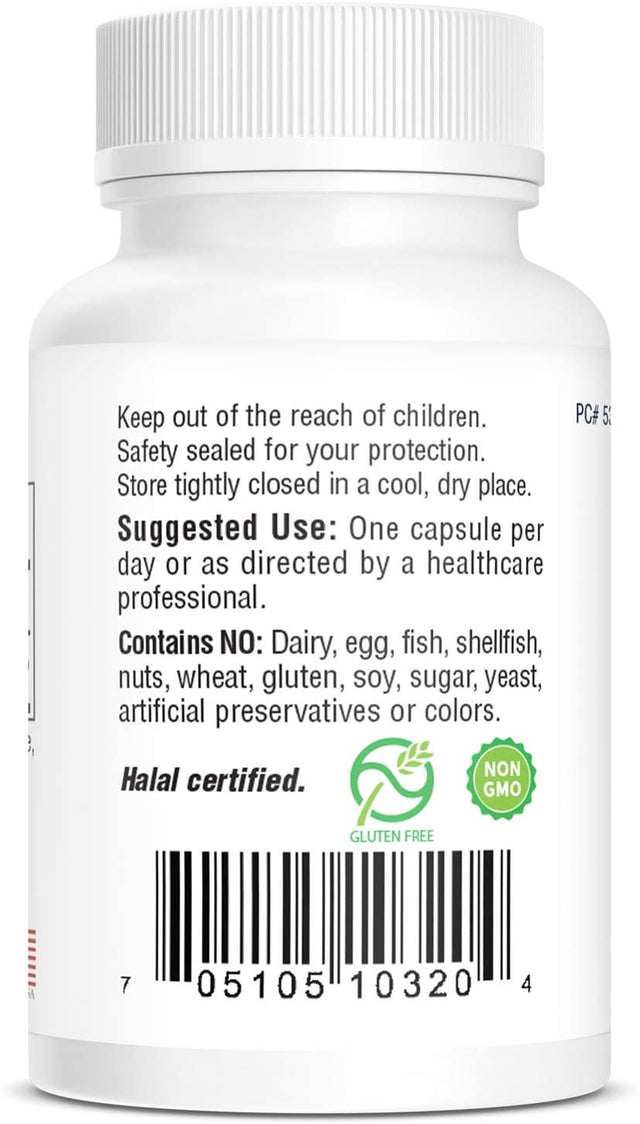 Bio-Tech Pharmacal Folic Acid (5 Mg), 100 Capsules – All-Natural Supplement – Supports Cardiovascular, Nervous System, & Prenatal Health – No Dairy, Fish, Gluten, Peanut, Shellfish, Gmos, Halal, & Soy