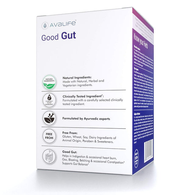 Avalife Good Gut - Gut Health Digestive Support Supplements for Men & Women - Gluten Free, Vegan & Non-Gmo - 60 Capsules