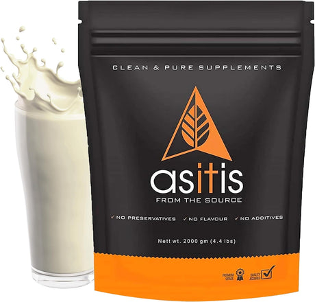 As-It-Is Nutrition Whey Protein Isolate 90% - 2 Kg/70.5 Oz | Protein 27G & Bcaa 5.9G per Serving Fast Absorption Perfect as Post-Workout Nutrition Cross-Flow Microfiltered