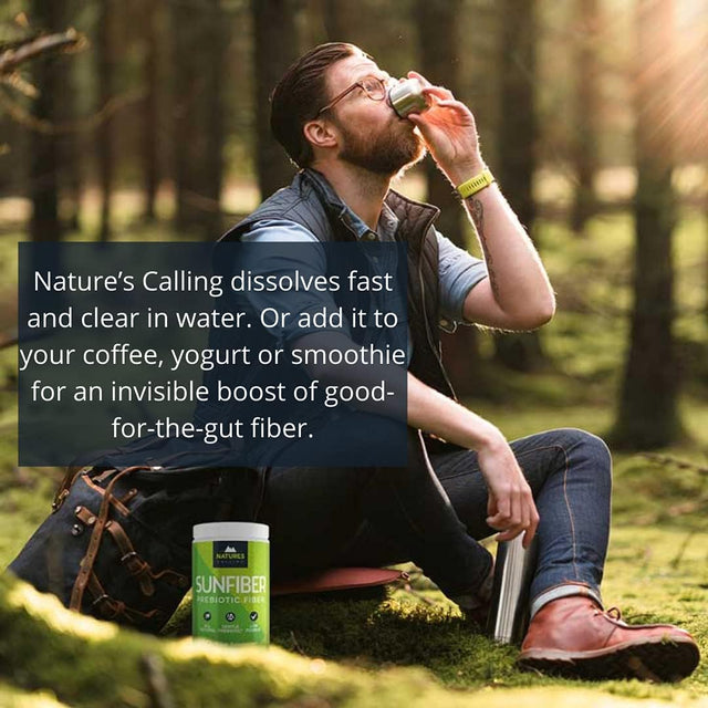 NATURE'S CALLING All-Natural Fiber Supplement | Gentle | Non-Gmo | Low-Fodmap | Sunfiber | Prebiotic, 30 Servings (7.4 Oz)