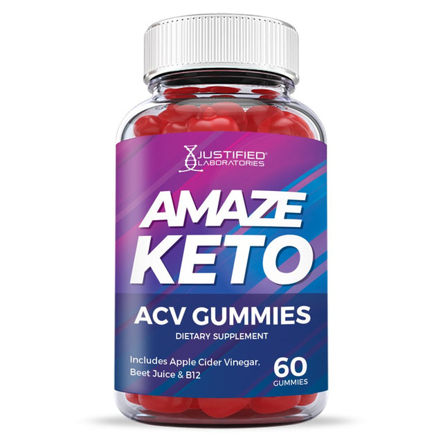 (2 Pack) Amaze Keto ACV Gummies 1000MG Dietary Supplement 120 Gummys