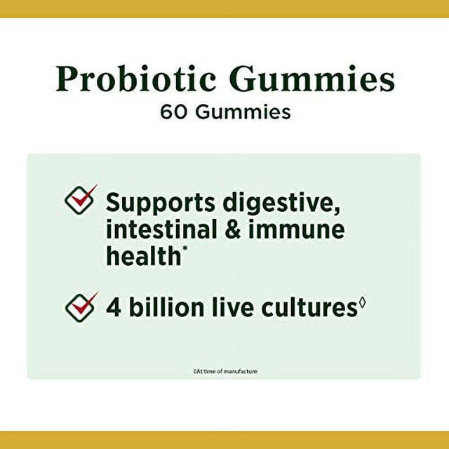 Probiotics by Nature'S Bounty, Probiotic Gummies for Immune Health & Digestive Balance, 60 Gummies