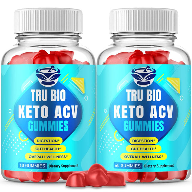 (2 Pack) Tru Bio Keto Gummies - Official Formula, Vegan, Non GMO - Trubio Keto Gummy (120 Gummies)