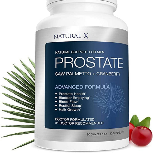 Prostate Health Supplement for Men, Saw Palmetto for Better Bladder Control, Enlarged Prostate, Urinary Support, DHT Beta Blocker for Hair Growth, Reduce Bathroom Trips - Advanced Cranberry Blend