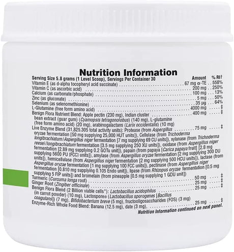 Naturesplus GI Natural Drink Powder - 6.14 Ounce, Vegetarian Powder - Dietary Supplement for Total Digestive Wellness - Probiotics, Prebiotics, Enzymes - Gluten-Free - 30 Servings