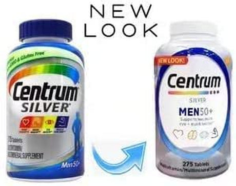 Centrum Silver Men Multivitamin Tablet, Age 50 and Older (275 Ct.)