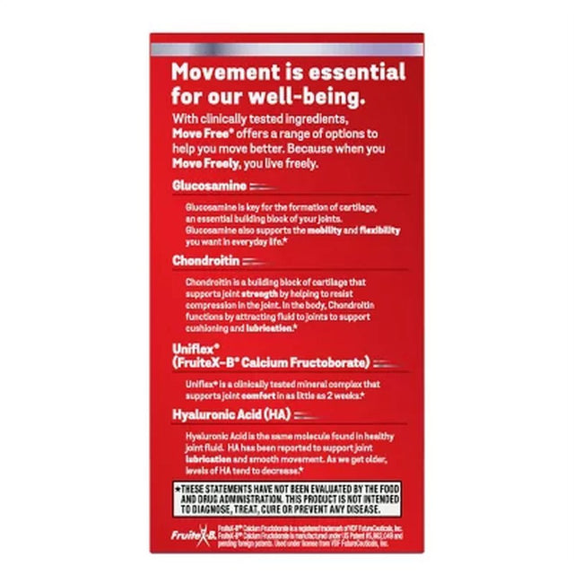 Move Free Advanced, Joint Health Glucosamine, Chondroitin, Hyaluronic Acid + Calcium (200 Ct.)