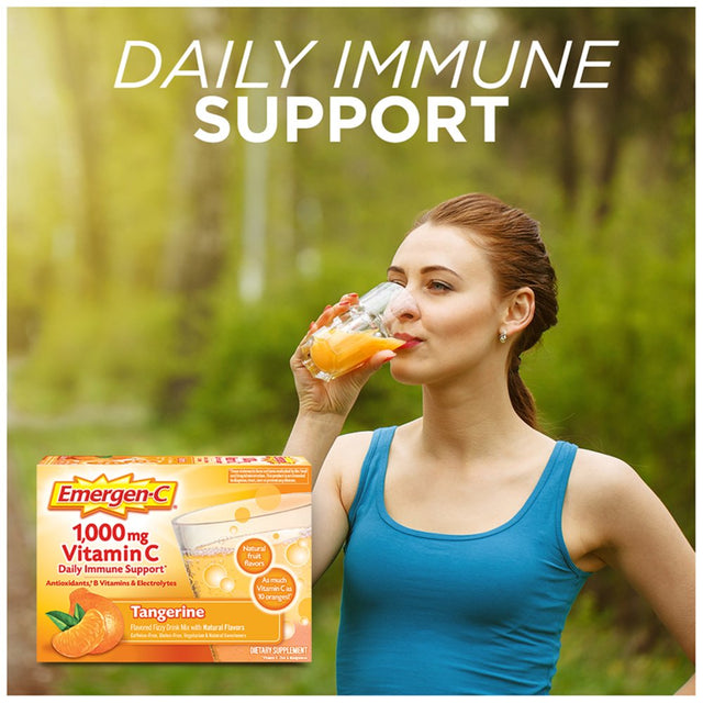 Emergen-C Vitamin C Supplement Powder for Immune Support, Tangerine, 30 Ct